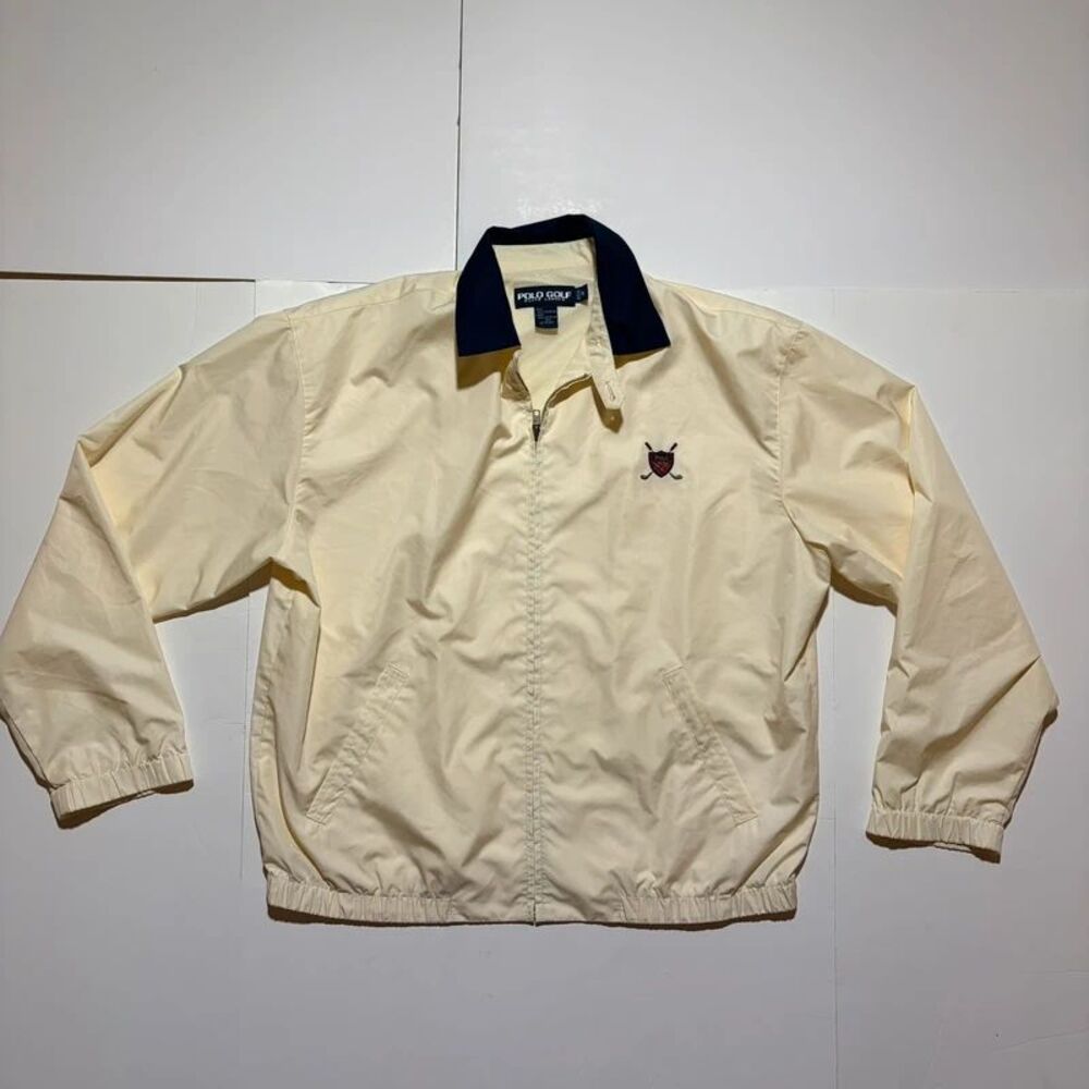 Polo golf Ralph Lauren size, medium cream, windbreaker, golf jacket